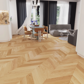 Drevená podlaha Dub Bright chevron - prírodný olej