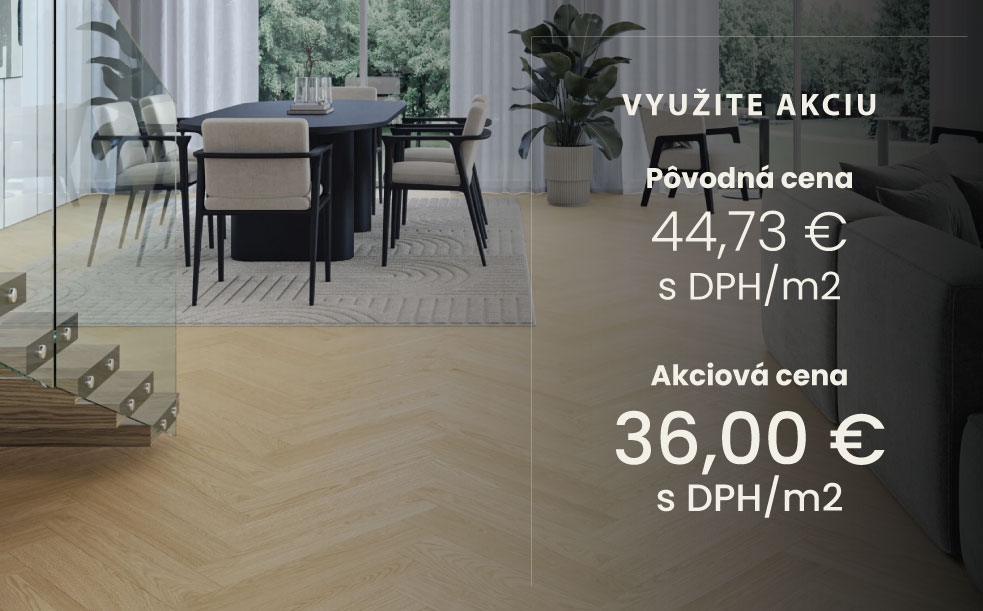 Kompozitná podlaha - Dub Cream Herringbone