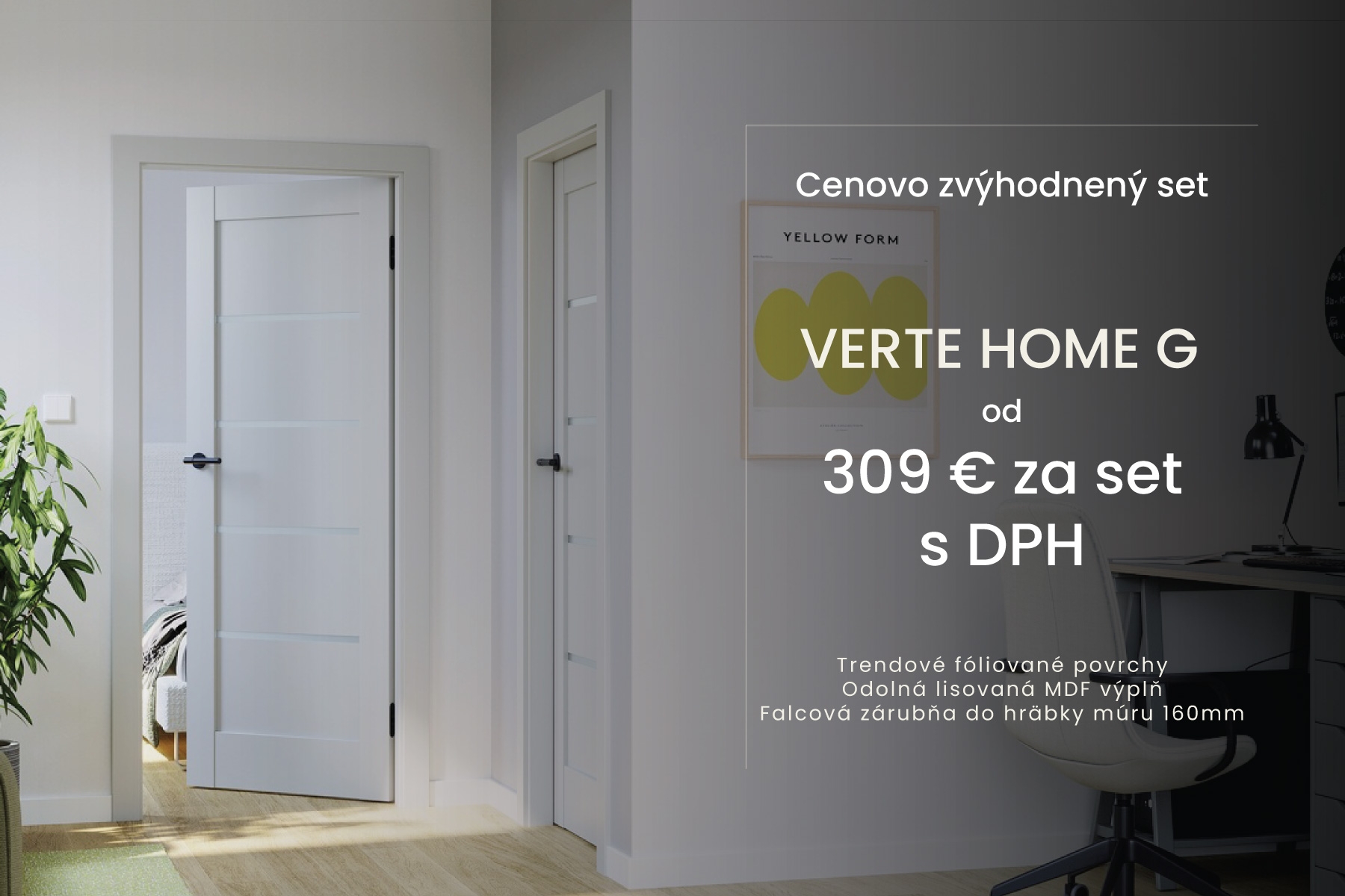Moderné rámové dvere VERTE HOME G