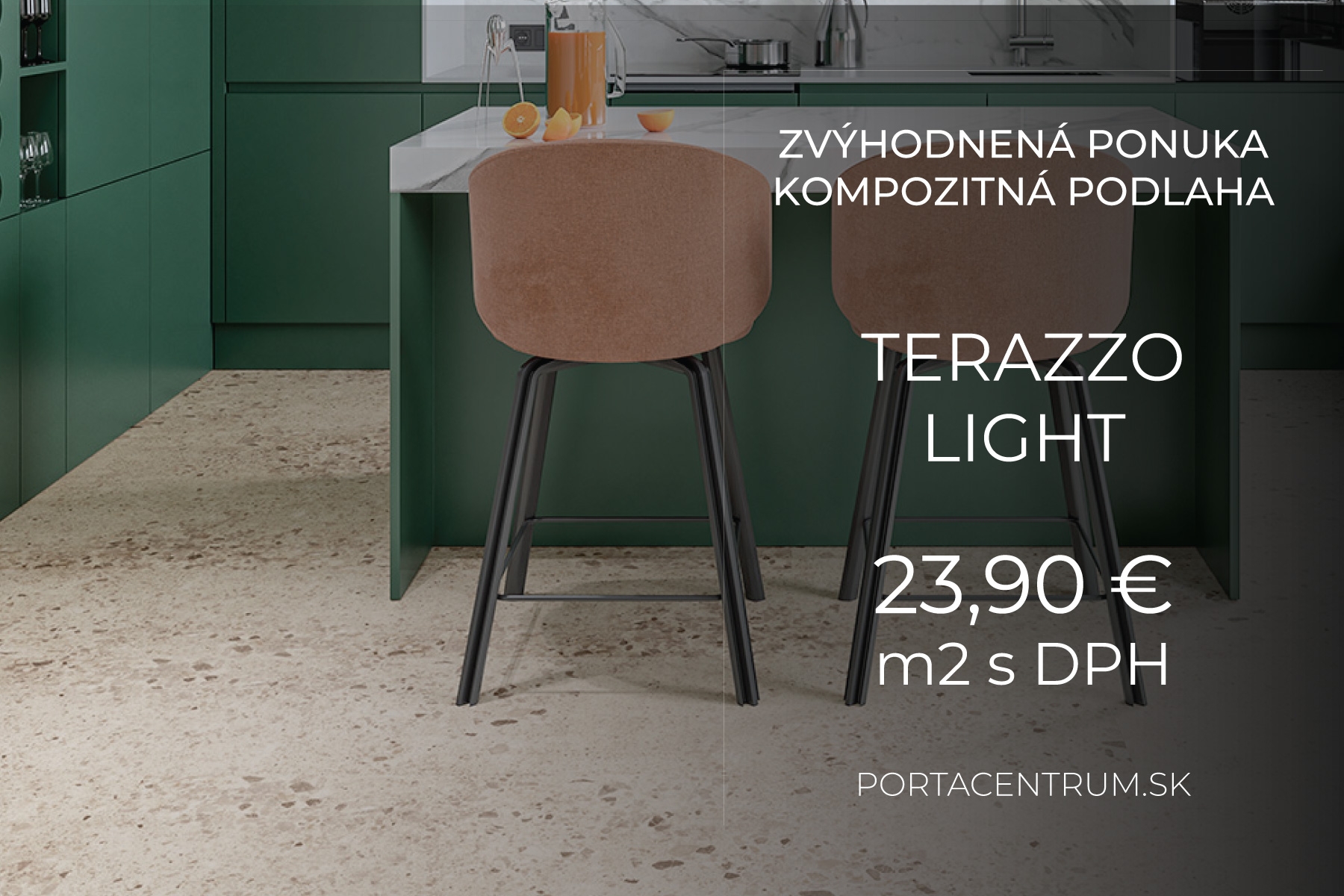 Kompozitná podlaha Terazzo light